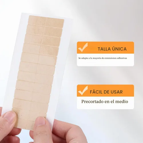 Vista 3 de DOORES Cinta para Extensiones de Cabello 72 Lengüetas y Herramienta Raspadora Removedora con 10 Cuchillas de Repuesto de Plástico, Cinta de Repuesto