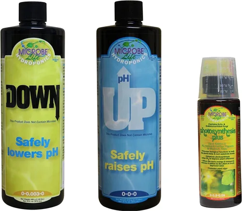 Vista 10 de Microbe Life Hydroponics Líquido de control de pH hacia abajo, tampón premium para estabilidad del pH, disminuye los niveles de pH, uso
