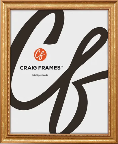 Vista 10 de Marco para fotografías decorativo con acabado ornado, color dorado, de Craig Frames