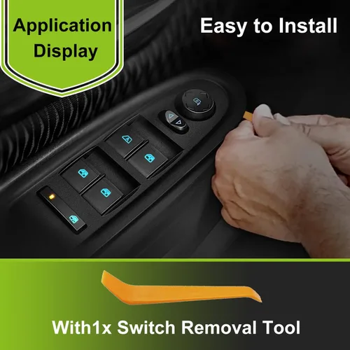 Vista 5 de 20945129 Botón de interruptor maestro de control de ventana del lado del conductor Compatible con 2007-2013 Chevy Silverado 1500/2500 HD/3500 HD/GMC