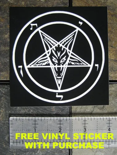 Vista 4 de Chat Noir Sudadera con capucha con cremallera completa y diseño de esqueleto alado Baphomet Pentagrama gótico escondido