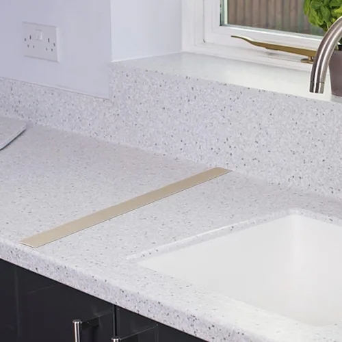 Vista 3 de Tira de transición de piso autoadhesiva, tira de cubierta de piso laminado plano Tira divisora plana de vinilo de 2 pulgadas de ancho, diseño