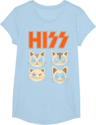 Vista 14 de Camiseta Hiss Funny Cats Kittens Rock Rockin, Negro