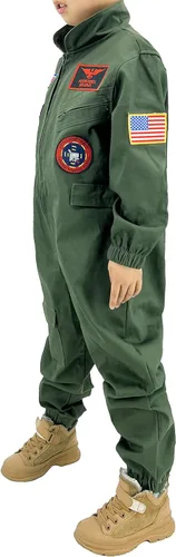 Vista 4 de Sinkawa Jackets Maverick - Disfraz de piloto para Halloween, cosplay para niños