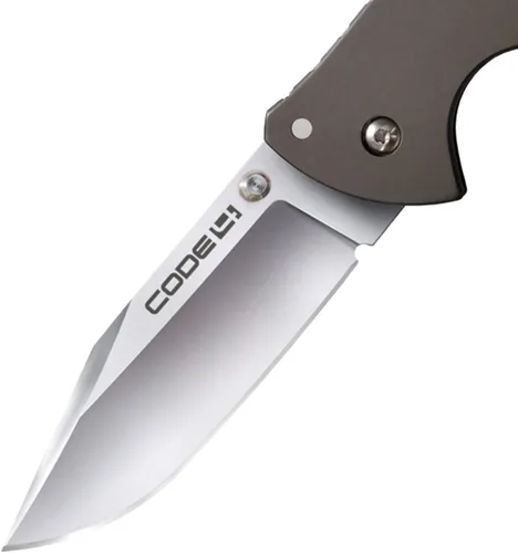 Vista 3 de COLD STEEL Code 4 S35VN - Cuchillo plegable táctico con mango de aluminio 6061 de 3.5 pulgadas con mecanismo de bloqueo Tri-Ad