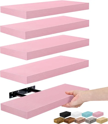 Vista 15 de Sorbus Estantes flotantes para pared, estante flotante de 16 pulgadas para cocina, dormitorio, sala de estar, baño, hogar y decoración de pared