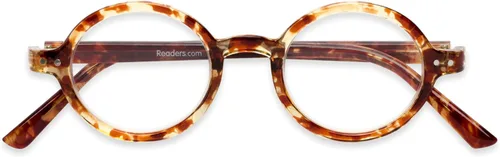 Vista 5 de Readers. com Gafas de lectura: el estilo redondo de Bookworm para hombres y mujeres Marrón jaspeado