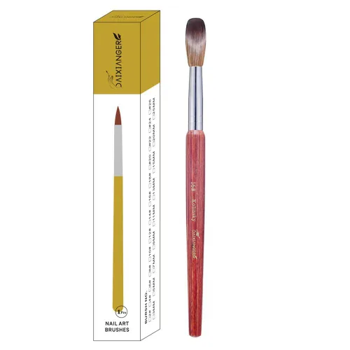 Vista 13 de Kolinsky - Brocha acrílica para uñas, tamaño 12, forma ovalada de cabello Kolinsky para aplicación acrílica, herramienta de manicura profesional