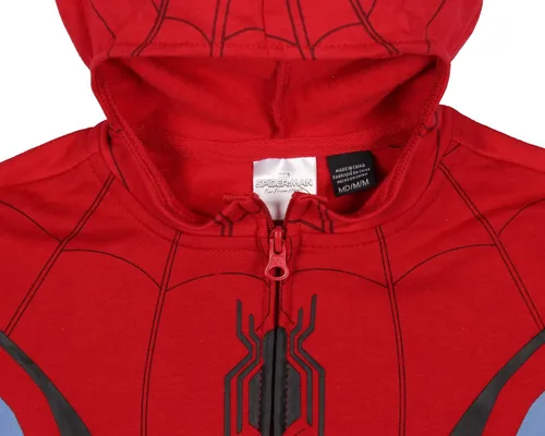 Vista 3 de Marvel Spider-Man - Disfraz de Spidey para niño con capucha y cremallera completa