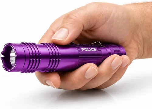 Vista 3 de Police Stun Gun Burn Pepper Spray Combo de defensa personal - M12 Morado