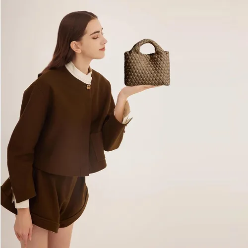 Vista 6 de Bolso de hombro pequeño, Bolsos y monederos para mujer, Bolso compuesto tejido, Bolsa de cadena de viaje, Bolso cruzado para teléfono