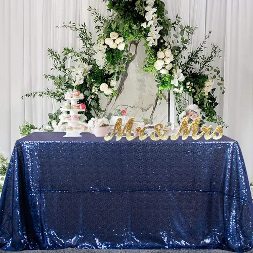 Vista 7 de Caminos de mesa ShinyBeauty rectangular de lentejuelas, para boda, fiesta, decoración (12 x 72 pulgadas)
