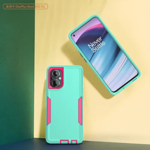 Vista 6 de Asuwish Funda protectora de pantalla de vidrio templado para OnePlus Nord N20 5G y protector delgado de doble capa protectora One Plus N 20 G5 1