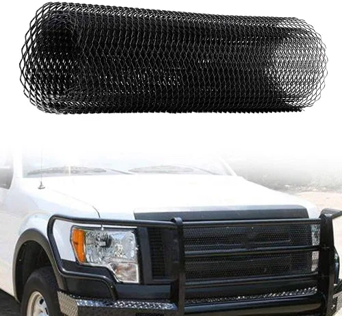 Vista 8 de Malla de aluminio hexagonal negra de la parrilla del coche, hoja universal