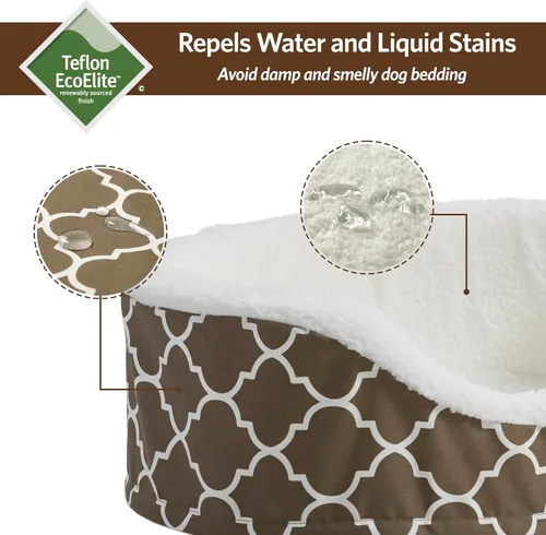 Vista 3 de MidWest Homes for Pets Orthoperdic - Cama para mascotas con protector de tela de teflón, XS marrón