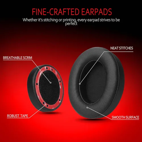 Vista 4 de Krone Kalpasmos Beats Studio 3 Almohadillas de repuesto para los oídos, almohadillas de repuesto de Beats Studio 3 para Studio 2 y 3 B0500/B0501