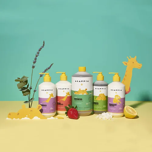 Vista 8 de Alaffia Champú y gel de baño y loción corporal para bebés y niños (16 onzas), esenciales de baño diarios suaves para pieles delicadas y cabello, sin