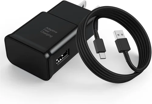 Vista 9 de Cargador tipo C de carga rápida, paquete de 2 bloques de carga USB C Android para teléfono y cable de carga de 3 pies, para Samsung Galaxy S8/S9/S10