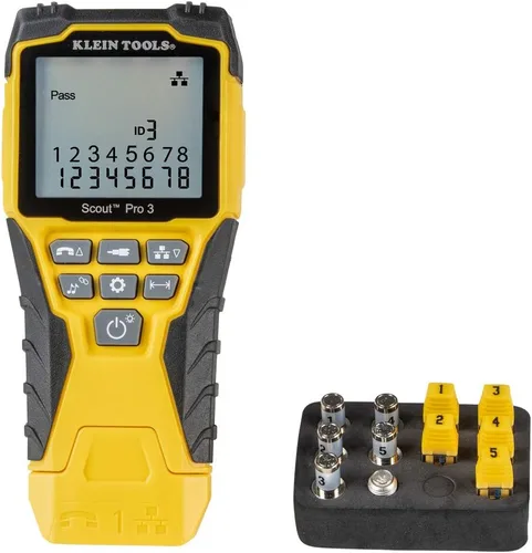 Vista 6 de Klein Tools Kit de probador de cables VDV501-851 y crimpadora modular de trinquete VDV226-110, pelacables, cortador de cables, para conectores