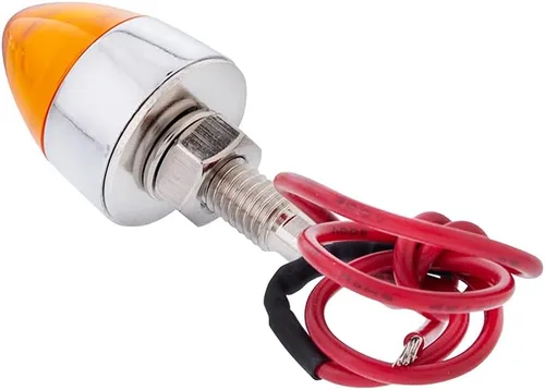 Vista 5 de United Pacific 10863 - Sujetador de placa de matrícula LED con acabado cromado estilo bala, cableado original, hardware de montaje incluido – Ámbar