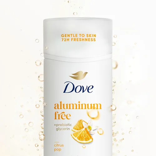 Vista 7 de Dove - Desodorante en barra Citrus Pop sin aluminio, 2.4 onzas