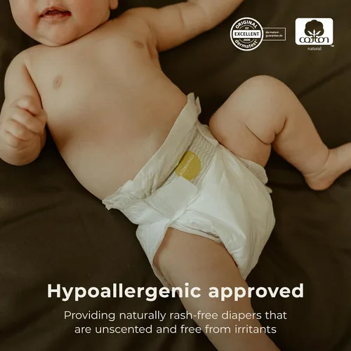 Vista 4 de Ecoriginals - 120 pañales ecológicos para niños pequeños - Pañales para bebé con capas 100% a base de plantas, esenciales desechables e