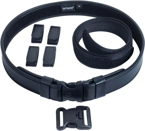 Vista 7 de TAFTACFR Cinturón de servicio para la aplicación de la ley Utilidad Seguridad Policía Militar 2.0 "Tactical Patrol Belt Set