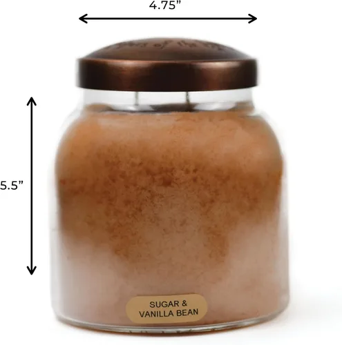 Vista 5 de A Cheerful Giver - Sugar & Vanilla Bean - Tarro de vela perfumado de Papa de 34 onzas con tapa - Keepers of The Light - 155 horas de tiempo