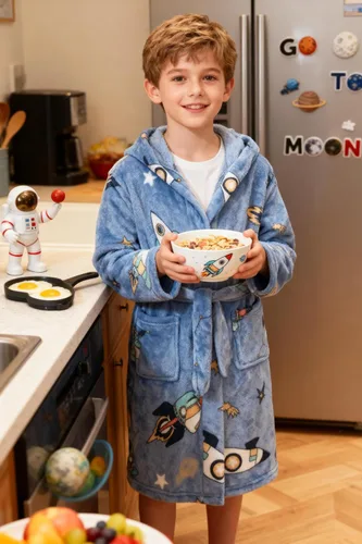 Vista 89 de E.W Apparel Bata de baño de forro polar con capucha para niños, bata suave y mullida para niños pequeños