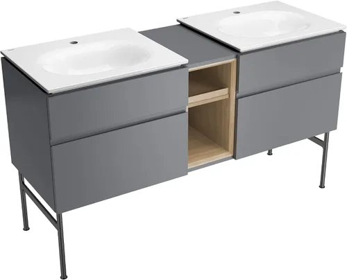Vista 8 de Studio S - Tocador de baño con doble cajón de 24 pulgadas