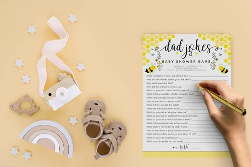 Vista 6 de Your Main Event Prints Paquete de 50 juegos para baby shower, divertido juego de bromas para papá, ideal para baby shower, baby shower, baby