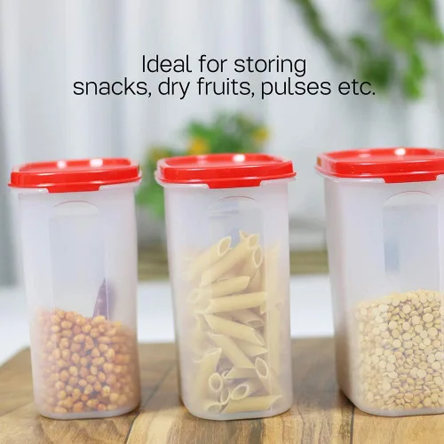 Vista 3 de Tupperware Contenedores de almacenamiento en seco de plástico - 1,7 L, 4 piezas, multicolor