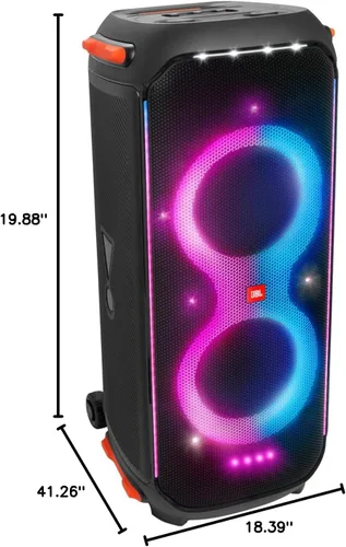 Vista 9 de JBL PartyBox 710 - Altavoz de fiesta con sonido potente, luces integradas y graves extra profundos, IPX4 a prueba de salpicaduras, conectividad