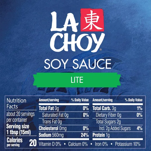 Vista 6 de Salsa de soja La Choy Lite, 10 onzas líquidas.