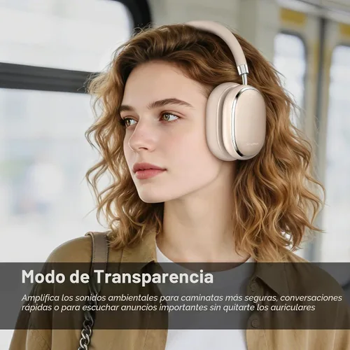 Vista 4 de Srhythm NiceComfort 95 Auriculares inalámbricos con cancelación de ruido adaptativos Bluetooth con audio espacial, transparencia, ENC, sonido HD