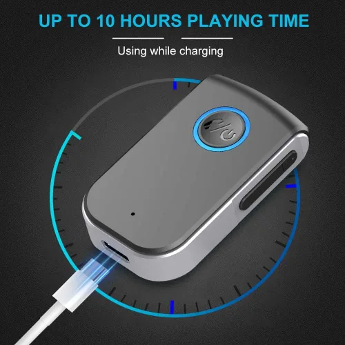 Vista 8 de Adaptador AUX Bluetooth para automóvil, receptor inalámbrico de 0.138 in, adaptador Bluetooth AUX para automóvil, llamadas manos libres