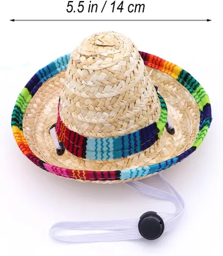 Vista 3 de Sombrero para perro, disfraz divertido para perro, ropa de chihuahua, decoraciones de fiesta mexicana