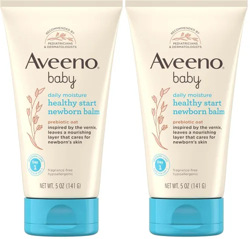 Vista 8 de Aveeno Baby Healthy Start Bálsamo nutritivo para recién nacido, bálsamo hipoalergénico para la piel del bebé con hojas de avena prebióticas, una