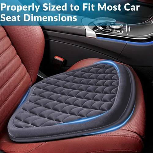 Vista 6 de Big Ant Cojín de asiento de automóvil de espuma viscoelástica para asiento de automóvil, funda suave para asiento de automóvil, asiento de Gris