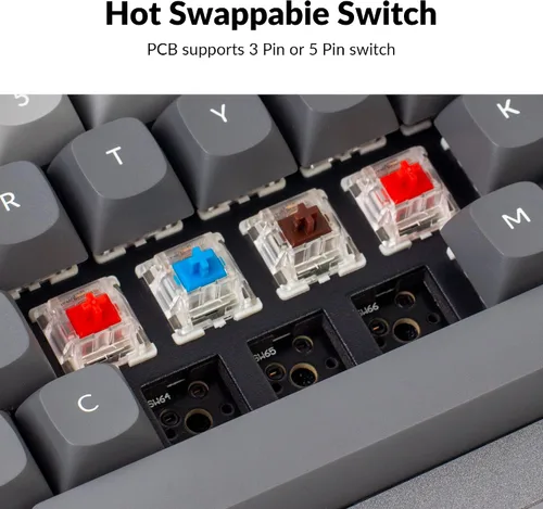 Vista 7 de Keychron Q2 Teclado mecánico personalizado con cable macro programable QMKVIA aluminio completo interruptor Gateron G Pro Brown intercambiable 65