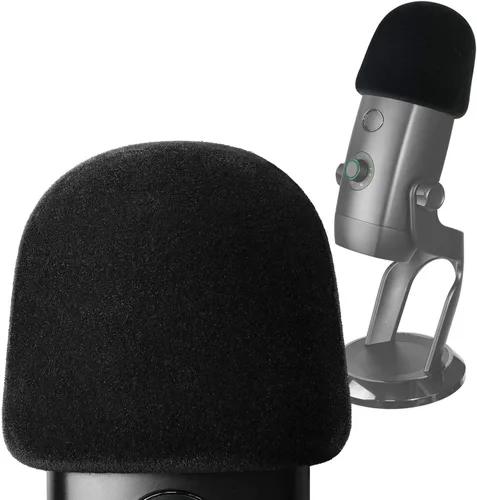 Vista 9 de YOUSHARES Parabrisas de micrófono de espuma - Funda de micrófono de gran tamaño para Blue Yeti, Yeti Pro, MXL, Audio Technica y otros micrófonos
