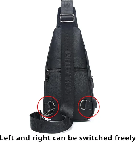 Vista 132 de LUKZIJAES Bolso bandolera de cuero genuino para hombre