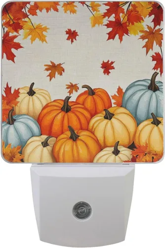 Vista 9 de Vdsrup Juego de 2 luces de noche de pan de jengibre de Navidad de dibujos animados, luces nocturnas con enchufe de pared, luz nocturna LED
