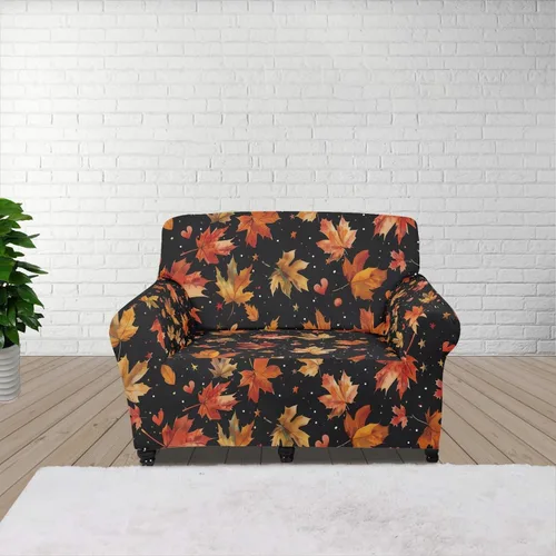 Vista 105 de Horeset Funda elástica para silla con diseño de flores hippie otoñales, funda para sofá, lavable, protección de muebles con espuma antideslizante
