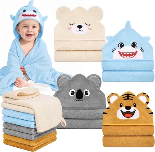 Vista 12 de Juego de 12 toallas de baño para bebés y niños pequeños