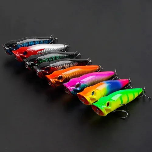 Vista 7 de 8PCS Fishing Lures Popper Lures Shadllow Deep Diving Swimbait Crankbait Fish Wobble Hard Fishing Baits for Bass Trout Freshwater and Saltwater Fish