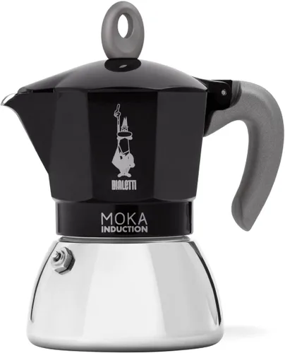 Vista 9 de Bialetti – Moka Induction, cafetera Moka, apta para todo tipo de parrillas, 2 tazas de espresso (80 ml), 90 mililitros, negro