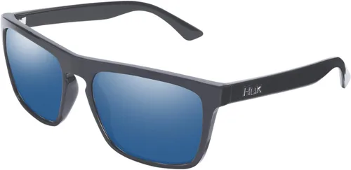 Vista 24 de HUK Gafas de sol, lentes polarizadas con marcos de rendimiento, gafas de sol para pesca, deportes y exteriores (Challenge) Espejo azul/negro mate