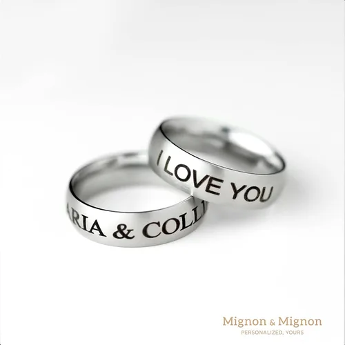 Vista 3 de Personalized Ring Custom Engraved Ring personalized dad gift Mens Ring Personalized Gifts for Him Personalized Gifts for Father's Day Personalized