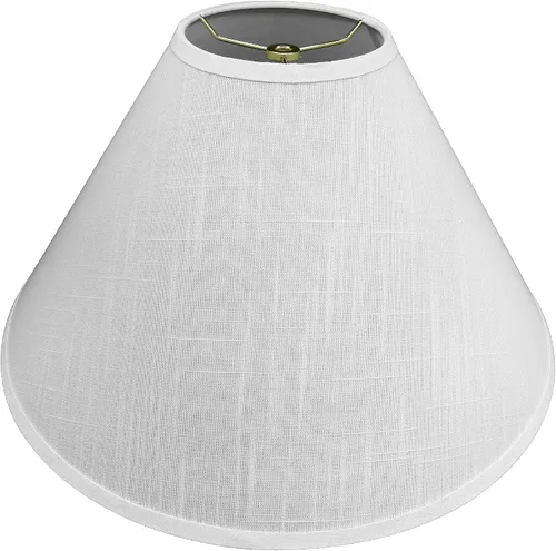 Vista 9 de Aspen Creative 32201A tapa dura Empire araña lámpara sombra en crema, 6" superior x 19" inferior x 12" altura inclinada